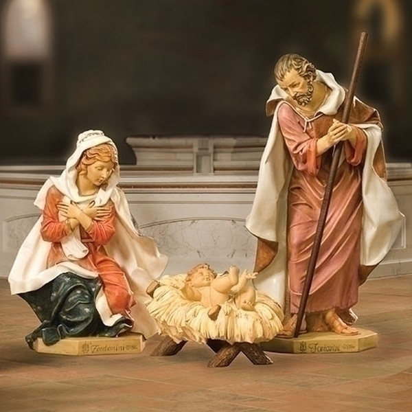 Holy Family Set by Fontanini Mary Joseph Baby Child Christ Statuary